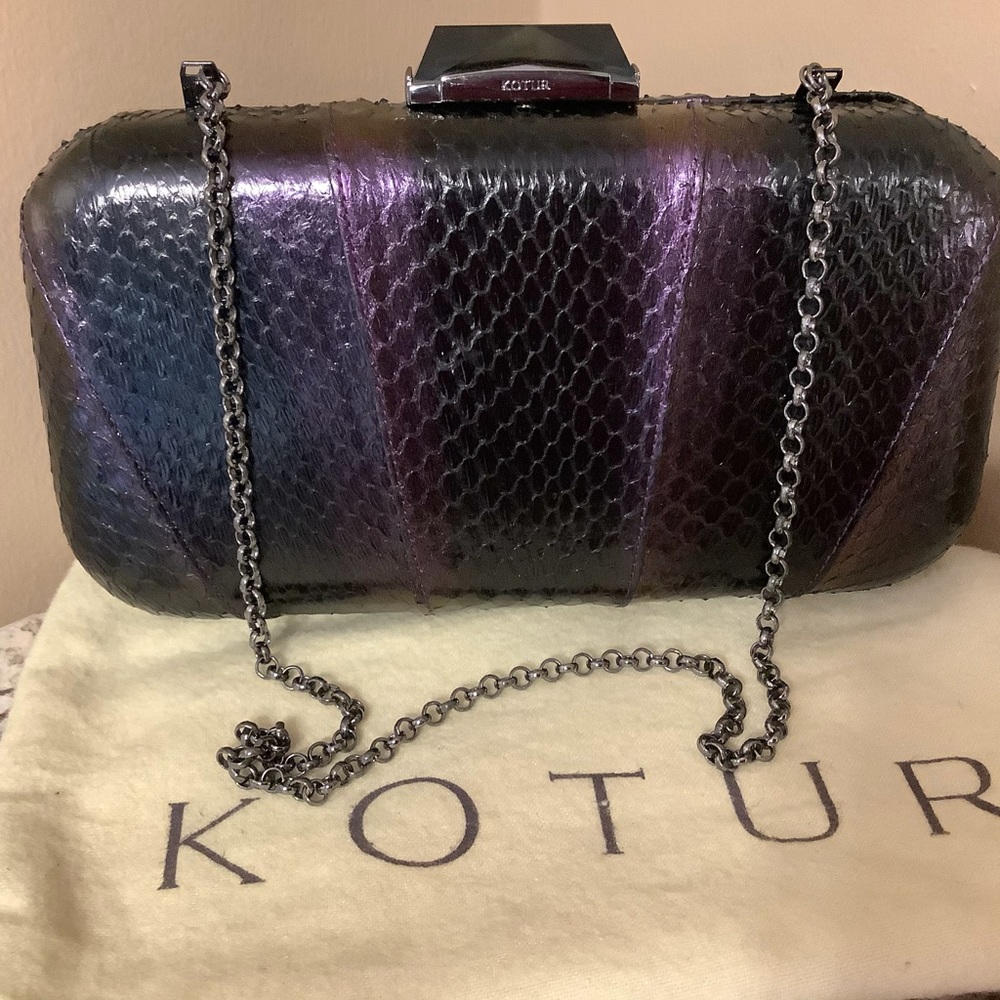 Kotur Espey Elaphe Snakeskin clutch